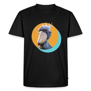 Shoebill Shoebill Bird Ornitologist - Men's Premium Organic T-Shirt - black - Front - Nico (187cm)