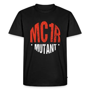 MC1R Mutant Redhead Red Hair - Men's Premium Organic T-Shirt - black - Front - Nico (187cm)