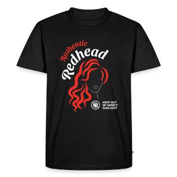 Redhead Authentic Redhead Red Hair - Men's Premium Organic T-Shirt - black - Front - Nico (187cm)
