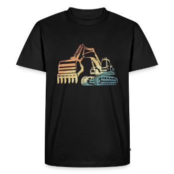 Excavatrice Retro Enfants Garçons Filles - T-shirt Premium bio Homme - noir - Devant - Nico (187cm)