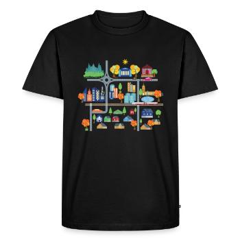 Tapis de jeu Massage sur tapis de jeu - T-shirt Premium bio Homme - noir - Devant - Nico (187cm)