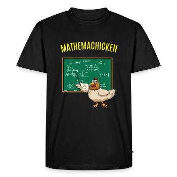 Math Math Math Chicken Math - Men's Premium Organic T-Shirt - black - Front - Nico (187cm)