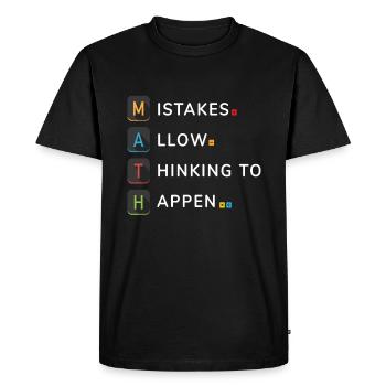 MATH Math School Mathematics - Men's Premium Organic T-Shirt - black - Front - Nico (187cm)