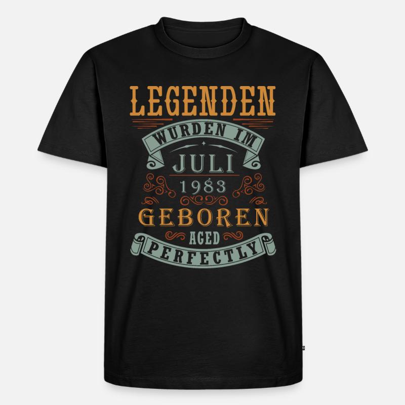 Im Juli Geboren - Männer Premium Bio T-Shirt - Schwarz