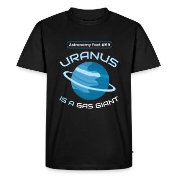Uranus Gas Giant Planet Space - Men's Premium Organic T-Shirt - black - Front - Nico (187cm)