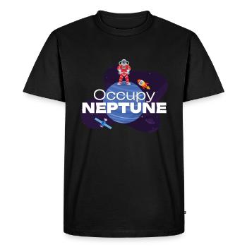 Neptune occupe la planète Espace - T-shirt Premium bio Homme - noir - Devant - Nico (187cm)