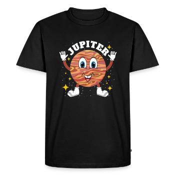 Jupiter Children Planet Universe - Men's Premium Organic T-Shirt - black - Front - Nico (187cm)