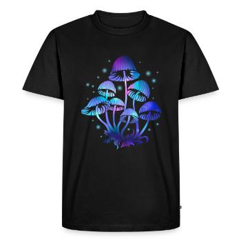 Psychedelic Fungi Festival EDM Music - T-shirt Premium bio Homme - noir - Devant - Nico (187cm)