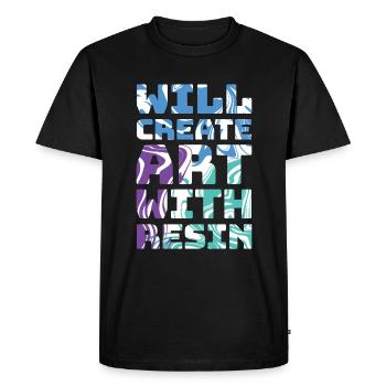 Créez de l’art avec de la résine époxy - T-shirt Premium bio Homme - noir - Devant - Nico (187cm)