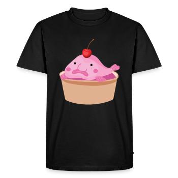 Blob Cupcake Blobfish Poisson Mer - T-shirt Premium bio Homme - noir - Devant - Nico (187cm)