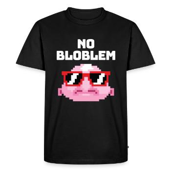 Pas de Bloblem Pixel Blobfish Fish Mer - T-shirt Premium bio Homme - noir - Devant - Nico (187cm)