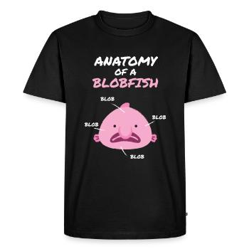 Anatomie d’un Blobfish Blob Fish Mer - T-shirt Premium bio Homme - noir - Devant - Nico (187cm)