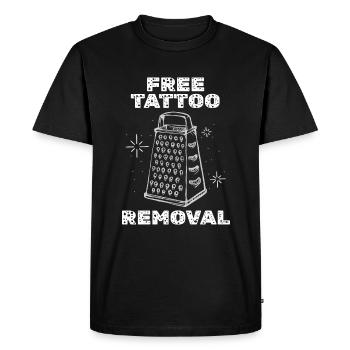 Free Tattoo Removal Tätowierung - Men's Premium Organic T-Shirt - black - Front - Nico (187cm)