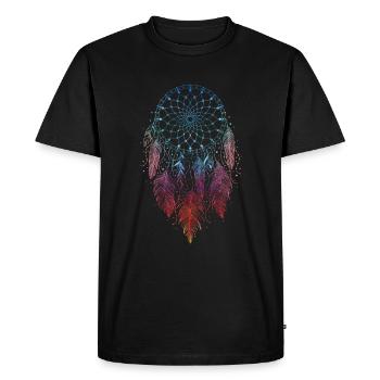 Dreamcatcher Dreamcatcher Spiritual - Men's Premium Organic T-Shirt - black - Front - Nico (187cm)