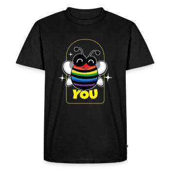 Vous abeilles apiculteur miel lqbtq - T-shirt Premium bio Homme - noir - Devant - Nico (187cm)