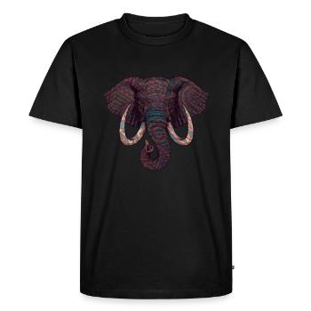 Elephant Head Enfants Éléphant - T-shirt Premium bio Homme - noir - Devant - Nico (187cm)