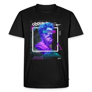EDM Rave Raver Techno Festival Music - Men's Premium Organic T-Shirt - black - Front - Nico (187cm)