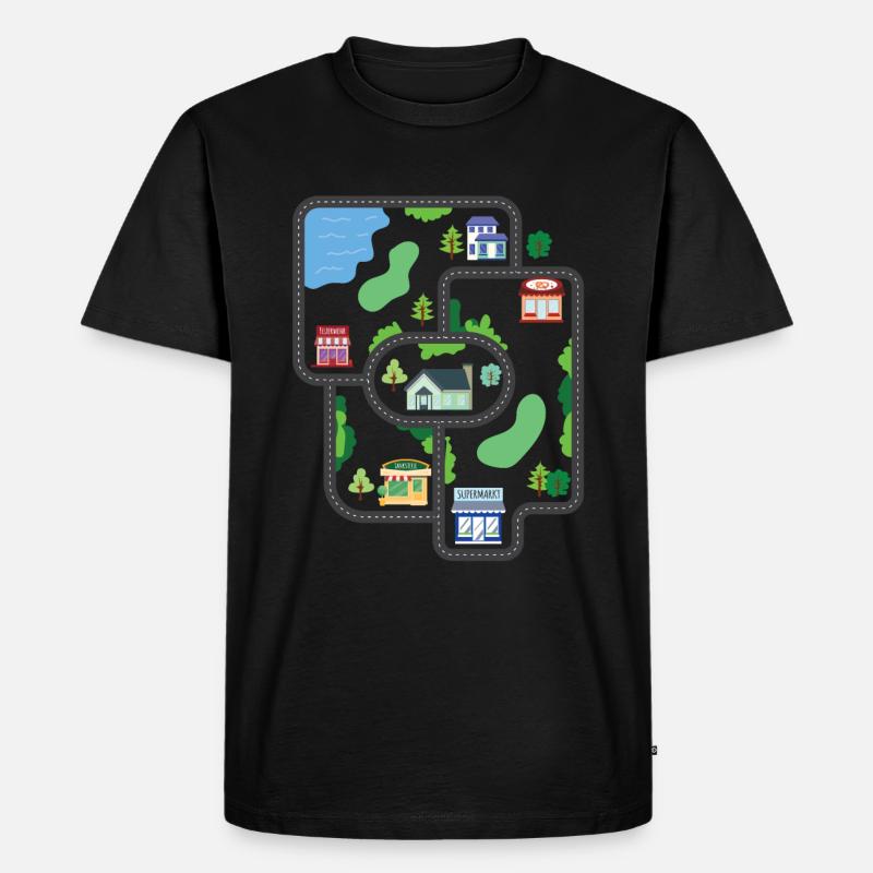 Spielteppich Spielmatte Massage - Männer Premium Bio T-Shirt - Schwarz