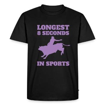 Longest 8 Seconds Bull Riding - Men's Premium Organic T-Shirt - black - Front - Nico (187cm)