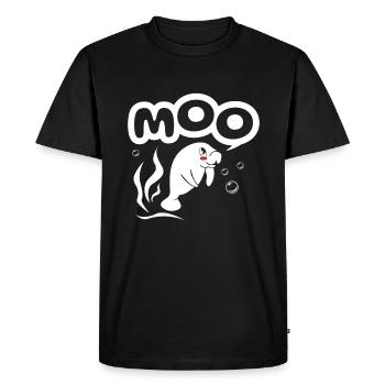 Moo Lamantin Lamantin Mignon Lamantin Lamantin Lamantin - T-shirt Premium bio Homme - noir - Devant - Nico (187cm)