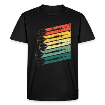 Retro Steeldart Darts Darts Dart Dart Joueur de fléchettes - T-shirt Premium bio Homme - noir - Devant - Nico (187cm)