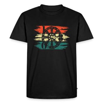 180 joueurs de fléchettes Steeldart Darts Darts Darts - T-shirt Premium bio Homme - noir - Devant - Nico (187cm)