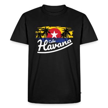 La Havane Cuba Cuba Tourisme Cuba - T-shirt Premium bio Homme - noir - Devant - Nico (187cm)