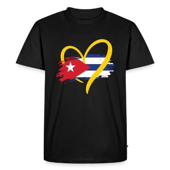 Cuba Havana Heart Cuba Holidays - Men's Premium Organic T-Shirt - black - Front - Nico (187cm)