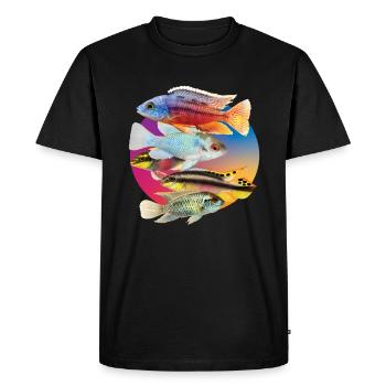 Fish Aquarium Fish Aquatics - Men's Premium Organic T-Shirt - black - Front - Nico (187cm)