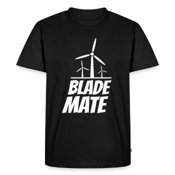 Blade Mate Éolienne Énergie éolienne Énergie éolienne - T-shirt Premium bio Homme - noir - Devant - Nico (187cm)