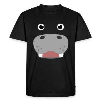 Cute Hippo Costume Hippo Kids - Men's Premium Organic T-Shirt - black - Front - Nico (187cm)