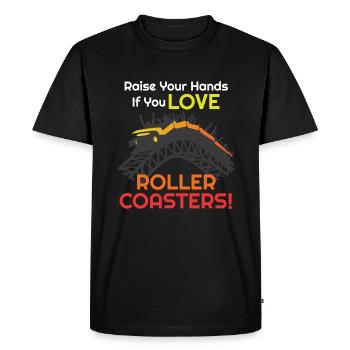 Love Roller Coasters! Roller coaster - Men's Premium Organic T-Shirt - black - Front - Nico (187cm)