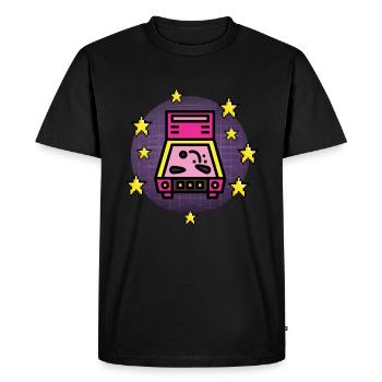 Pinball Machine Arcade Retro - Men's Premium Organic T-Shirt - black - Front - Nico (187cm)