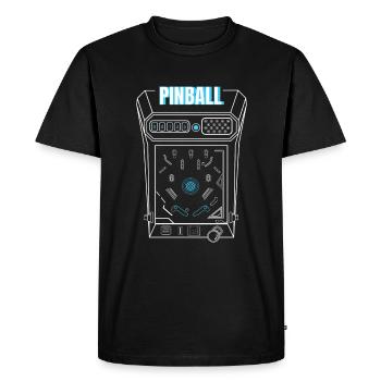Arcade Pinball Retro - Men's Premium Organic T-Shirt - black - Front - Nico (187cm)