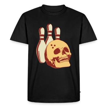 Bowling Squelette Bowling Quilles - T-shirt Premium bio Homme - noir - Devant - Nico (187cm)
