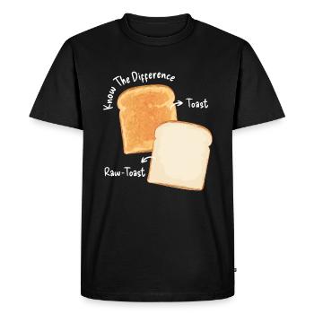 Toast Différence Pain Toast Petit-déjeuner - T-shirt Premium bio Homme - noir - Devant - Nico (187cm)