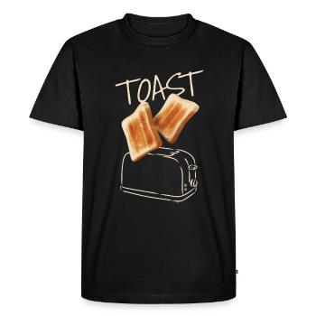 Pain grillé Toast Petit-déjeuner - T-shirt Premium bio Homme - noir - Devant - Nico (187cm)