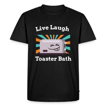 Live Laugh Grille-pain Toast de bain Grille-pain - T-shirt Premium bio Homme - noir - Devant - Nico (187cm)