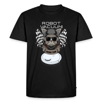 Robot Aspirateur Racing Team Robot Aspirateur - T-shirt Premium bio Homme - noir - Devant - Nico (187cm)
