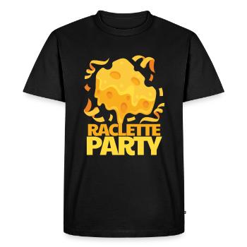 Raclette Party Cheese Enjoyment - Men's Premium Organic T-Shirt - black - Front - Nico (187cm)