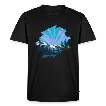 Aurores boréales, aurores boréales - T-shirt Premium bio Homme - noir - Devant - Nico (187cm)