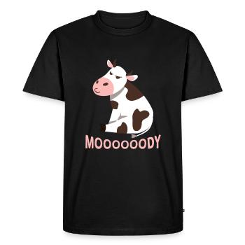 Moooooody Vache Vaches Fermier Enfants - T-shirt Premium bio Homme - noir - Devant - Nico (187cm)