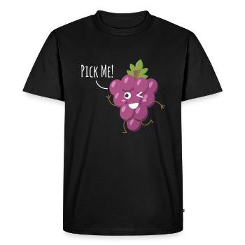 Choisissez-moi ! Raisins Vin Amateurs de vin - T-shirt Premium bio Homme - noir - Devant - Nico (187cm)
