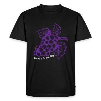 Passez une journée de raisin Vin de raisins - T-shirt Premium bio Homme - noir - Devant - Nico (187cm)