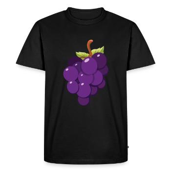 Cartoon Raisins Vin Amateur De Vin - T-shirt Premium bio Homme - noir - Devant - Nico (187cm)