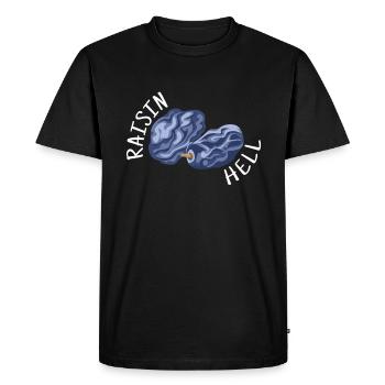 Raisins secs légers Raisins - T-shirt Premium bio Homme - noir - Devant - Nico (187cm)