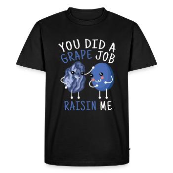 Raisin Job Raisins Raisins - T-shirt Premium bio Homme - noir - Devant - Nico (187cm)