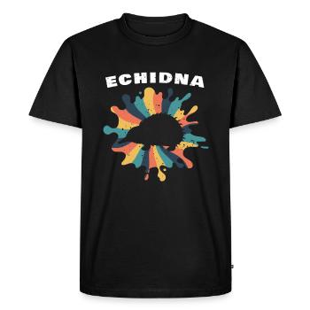 Echidna Retro Design Beaked Echidna - Men's Premium Organic T-Shirt - black - Front - Nico (187cm)