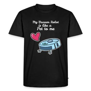 Comme un robot d’animal de compagnie Aspirateur Aspirateur - T-shirt Premium bio Homme - noir - Devant - Nico (187cm)
