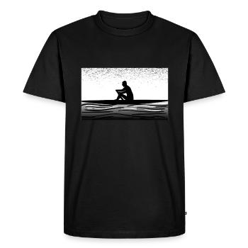 Rowing Art Rowing Boat Rowing Rowing - Men's Premium Organic T-Shirt - black - Front - Nico (187cm)